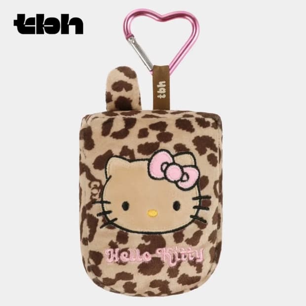 tbh 산리오 헬로키티 태닝키티 레오파드 폴더폰 플립폰 거울 키링