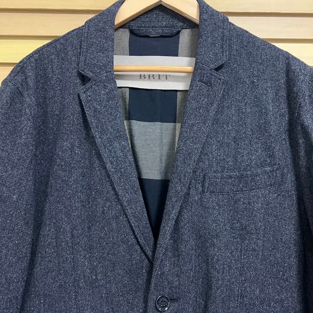 버버리 남성 그레이 울자켓 