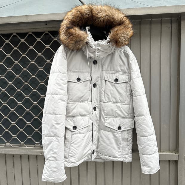 ZARA man fur puffer 