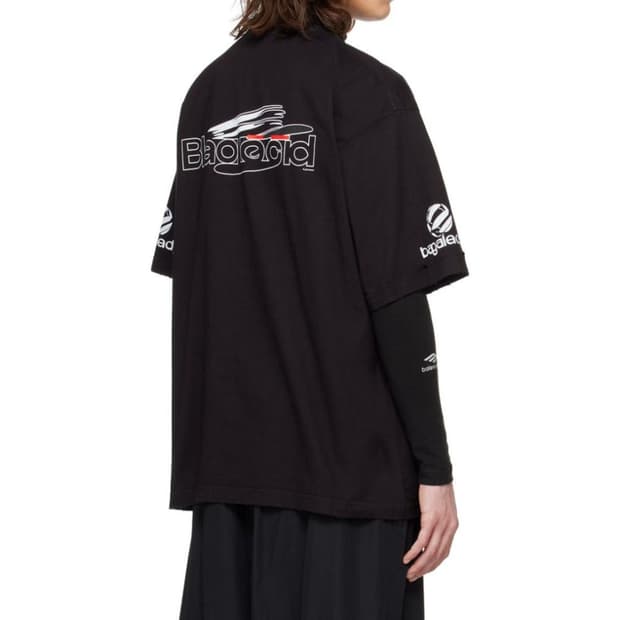 [3] 발렌시아가 AI 제너레이티드 인사이드 아웃 반팔 티셔츠