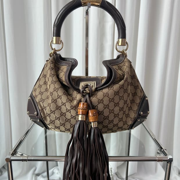 구찌 인디 뱀부 숄더백