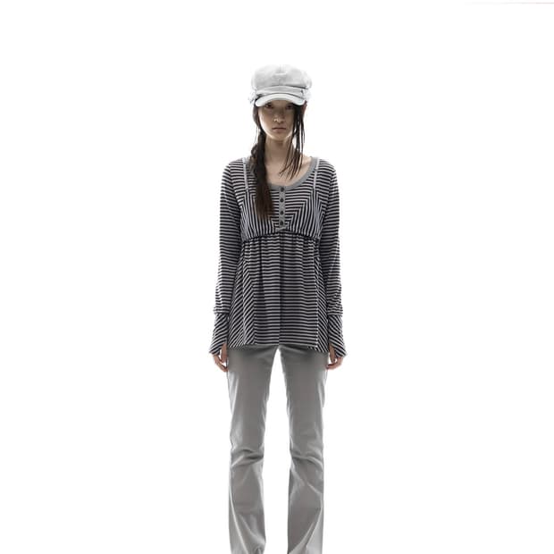 오호스 레이어드 브라 플레어 탑 스톤 브라운