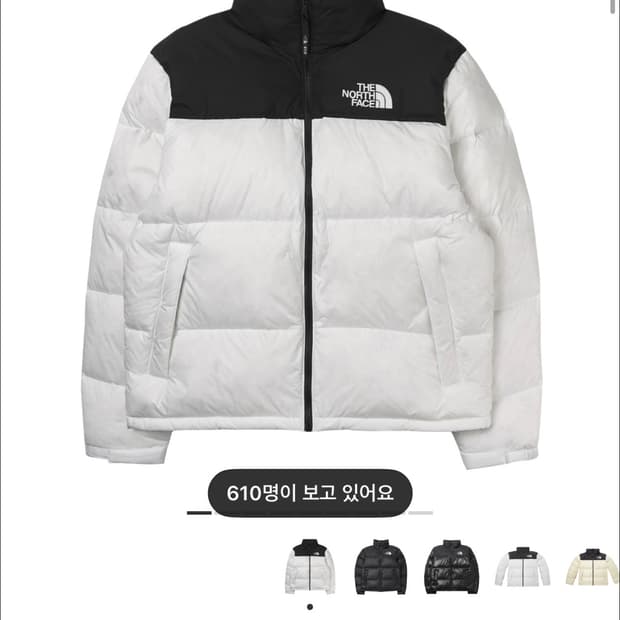 노스페이스 1996 에코 눕시 패딩 화이트