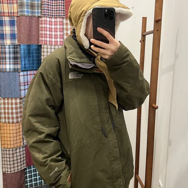 노스페이스 카키 패딩