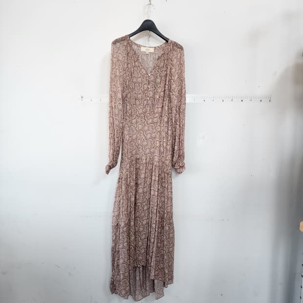 아떼 바네사브루노 롱 원피스 브라운 패턴