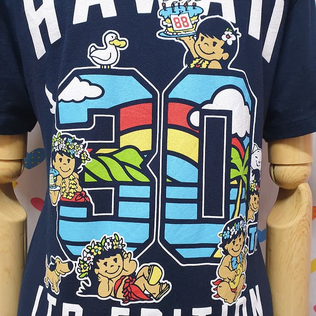 88TEES 하와이안캐릭터 꽃무늬 플라워 그래픽 프린팅 프린트 반팔티셔츠