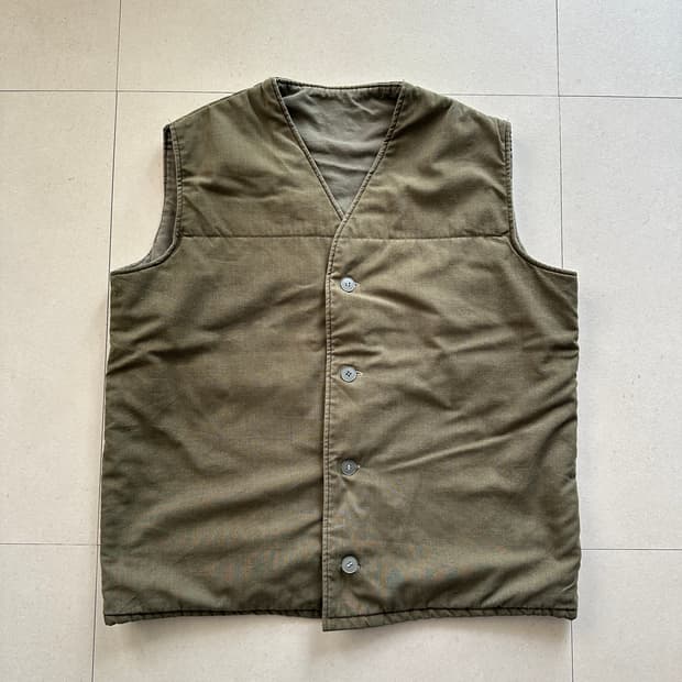 70-80s 프랑스 veb watana 헤비 온스 워크 베스트 조끼 XL
