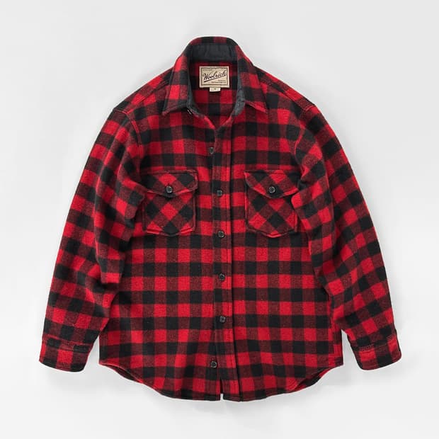 90s 빈티지 울리치 버팔로 체크 울 셔츠