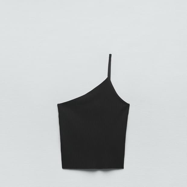 자라 원숄더 탑_블랙, 화이트