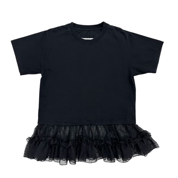 MM6 Maison Margiela 프릴 디테일 반팔 티셔츠