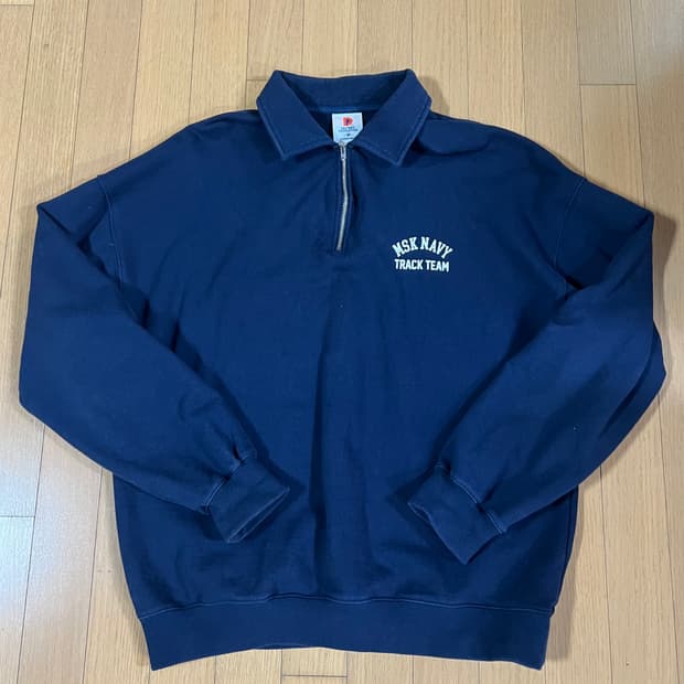 듀테로 MSK 하프집 스웻셔츠 네이비 M