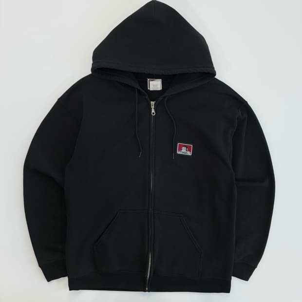 Ben davis  벤 데이비스 스몰로고 블랙 후드집업 