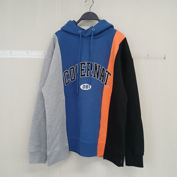 COVERNAT 컬러블록 후드티