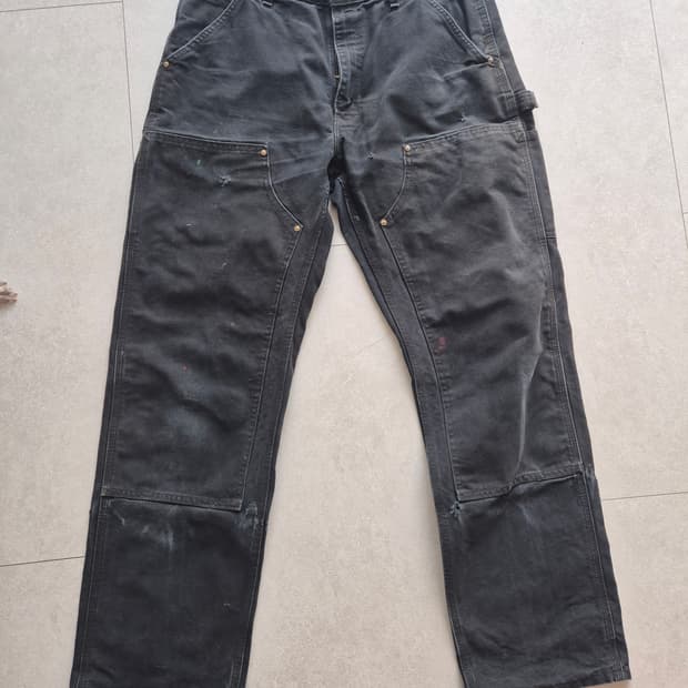 칼하트 B01 더블니 블랙 34x32