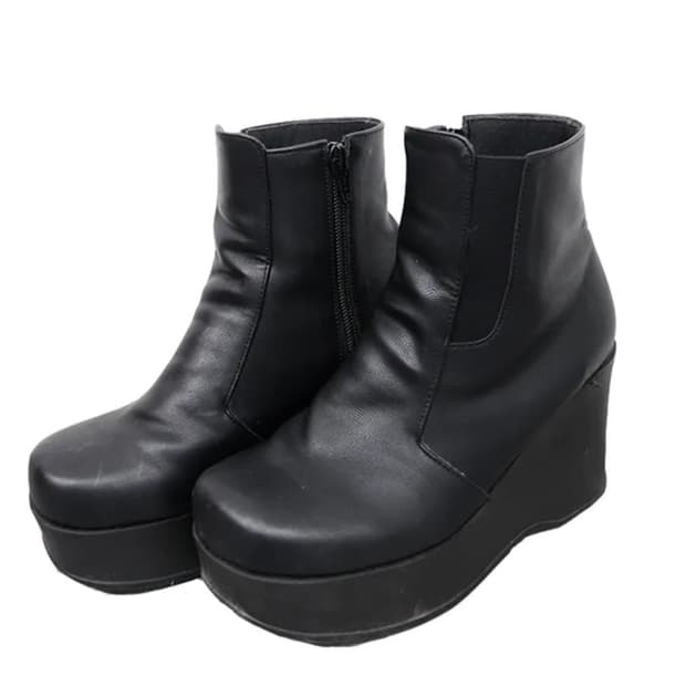 통굽웨지앵클부츠 230 9센티