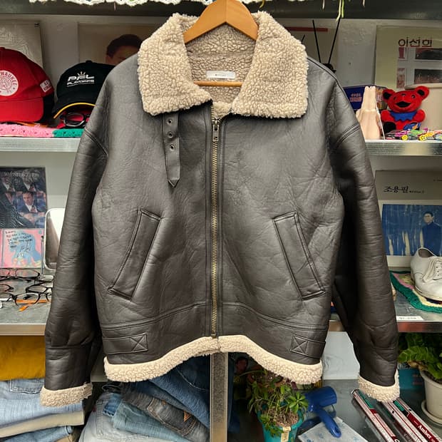  Million Vintage Shearling Aviator Jacke