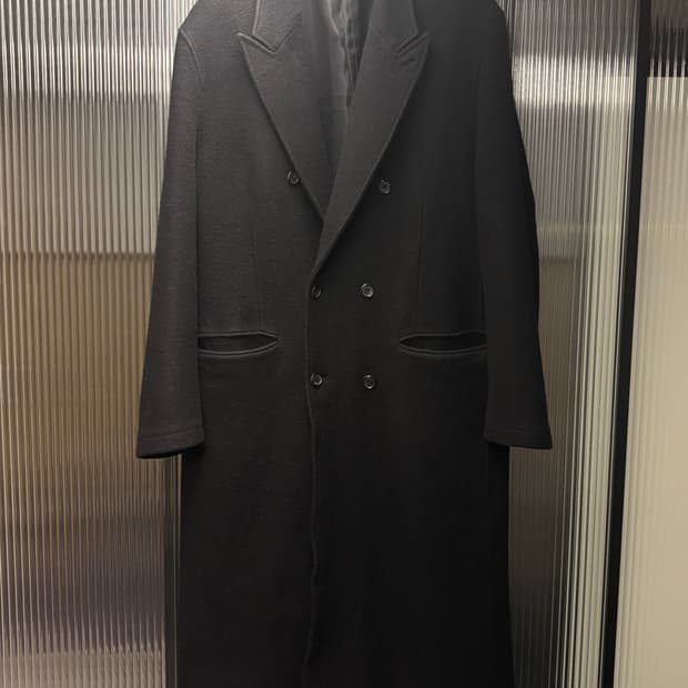 Youth boiled wool double breasted coat M