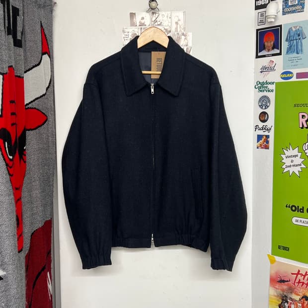 브라운야드 해리스트위드 드랍숄더 블루종