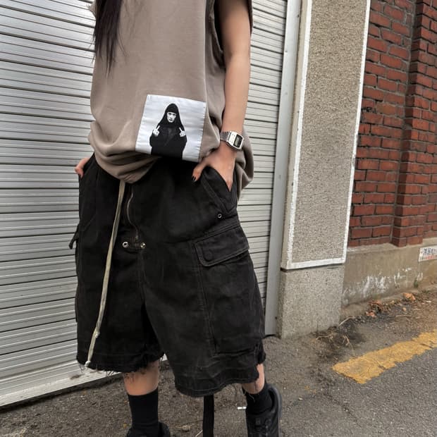 릭 오웬스 점보카고 리워크 버뮤다팬츠