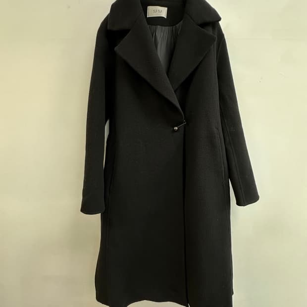 한섬 sjsj 캐시미어 블랜딩 양모 코트