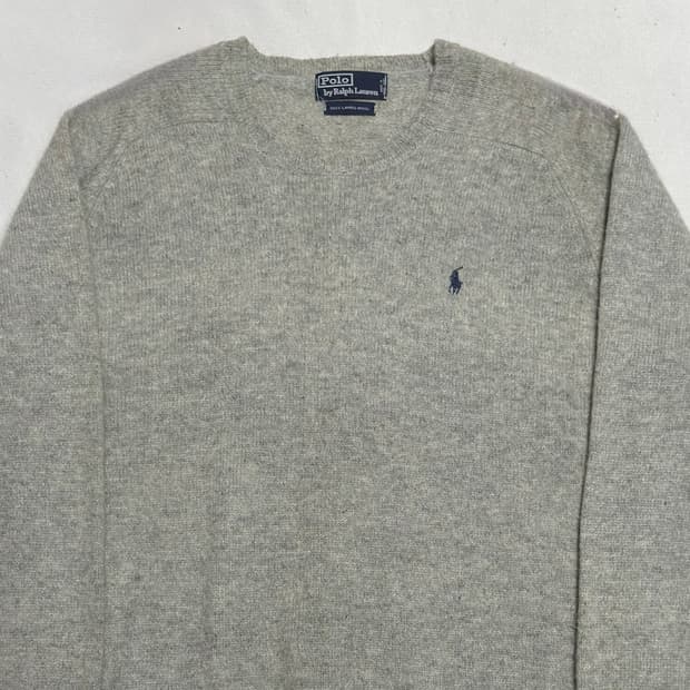 L 폴로랄프로렌 오트밀 램스울 니트