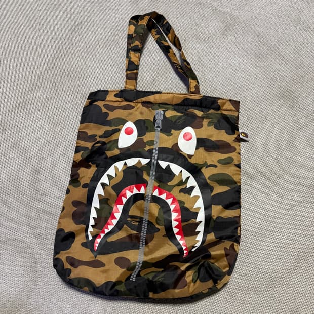 Bape 베이프 잡지 부록 샤크 카모 토트백