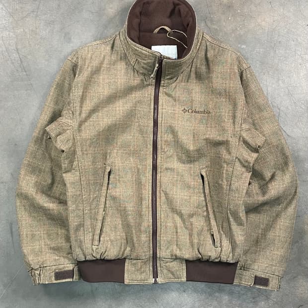 컬럼비아 글렌 체크 봄버 자켓