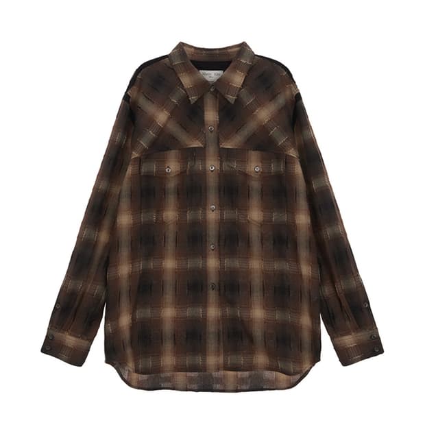 마뗑킴 투포켓 체크 셔츠