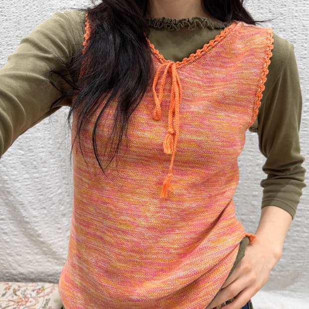 Sunny Tangerine Knit Cami