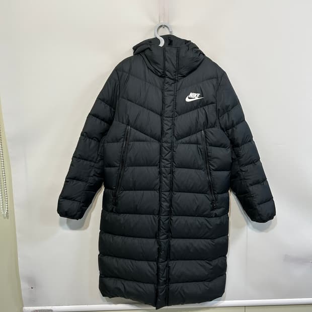 나이키 남성 롱패딩 100 블랙 덕다운