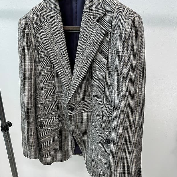 105) 블루바드 이태리 체크 자켓 
