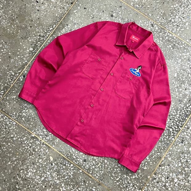 Supreme 18ss Pin Up Work Shirt
