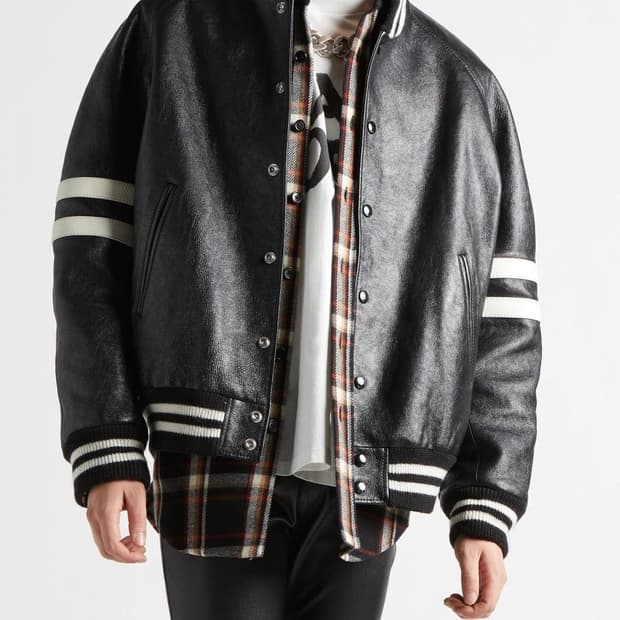 셀린느 오버사이즈 레더 바시티 