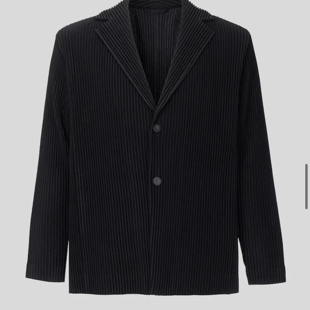 옴므 플리세 이세이 미야케 베이직 자켓 블랙