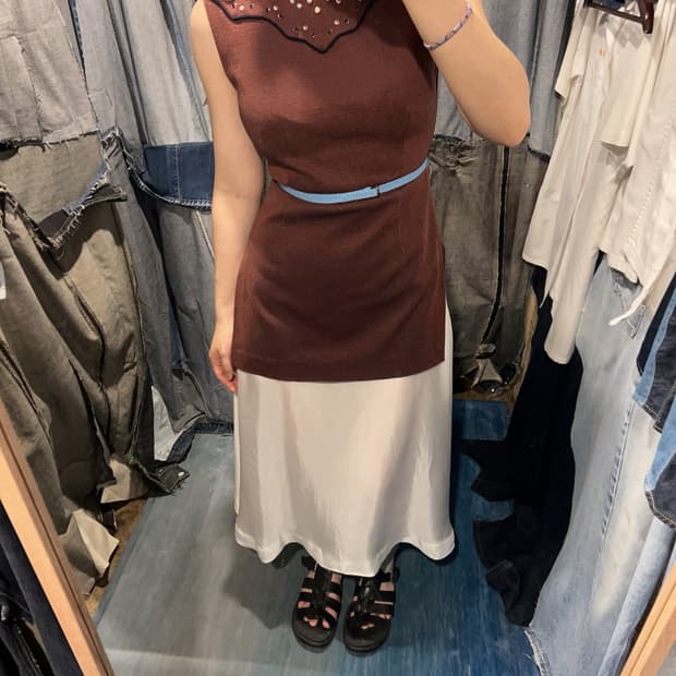 44-55 ) TOGA ARCHIVES Stud Western Dress