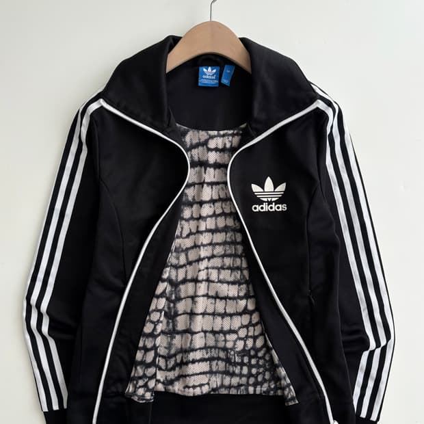 Adidas 아디다스 블랙컬러 안감 레오파드 유로파 트랙탑