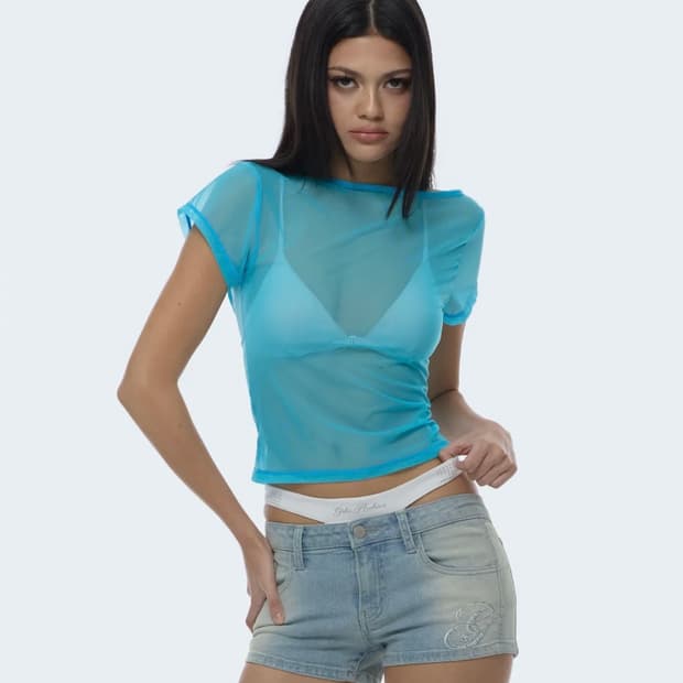 길라아카이브 LETTERING LOGO BACKLESS SHEER CRO