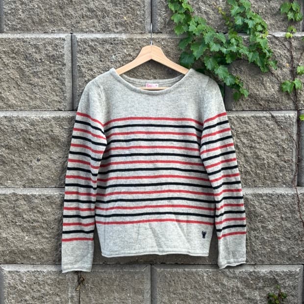Light Gray Stripe Knit
