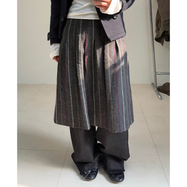 빈티지 미디 스커트