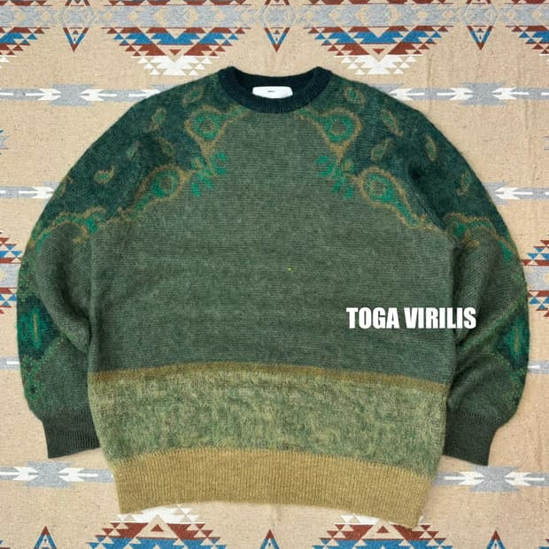 [L] 토가 비릴리스 모헤어 자카드 니트 풀오버 