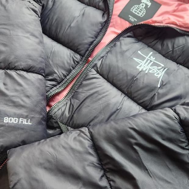 스투시 패딩 ( 마이크로 립스탑 다운 파카 블랙 )