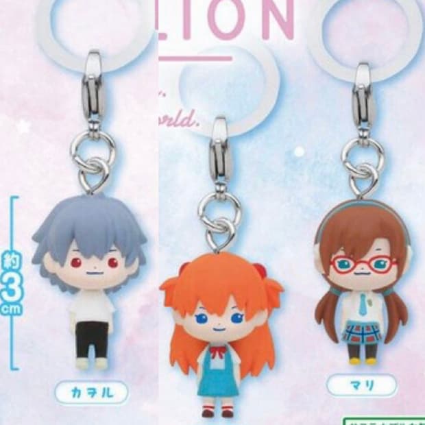 [3종일괄]에반게리온 메지루시 카오루, 아스카, 마리 / 가챠 키링