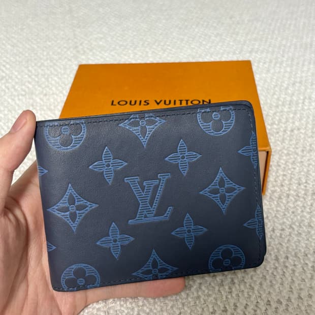 [NFC내장] 루이비통 쉐도우 모노그램 멀티플 반지갑 네이비