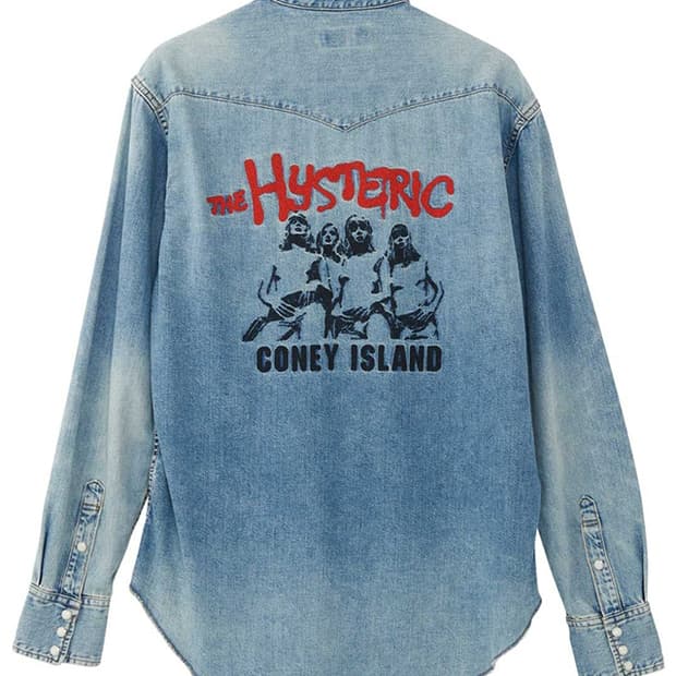 히스테릭 글래머 웨스턴 자수 데님 셔츠 L
