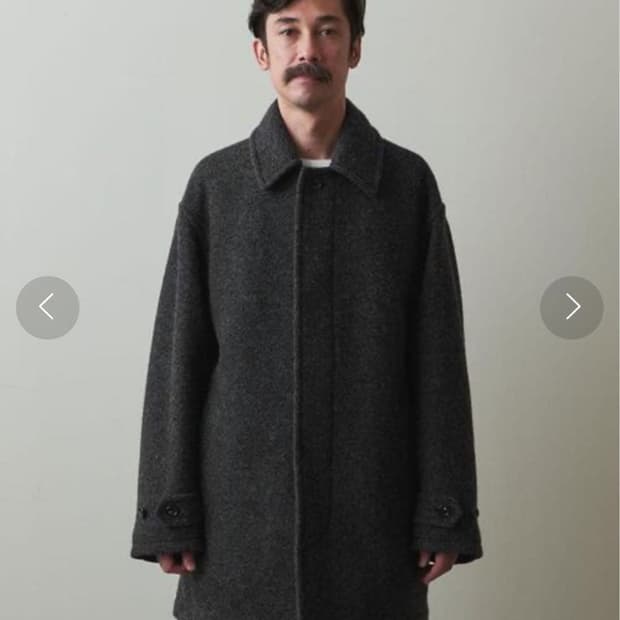 스티브 알란 니트 플렉 하프 발마칸 코트