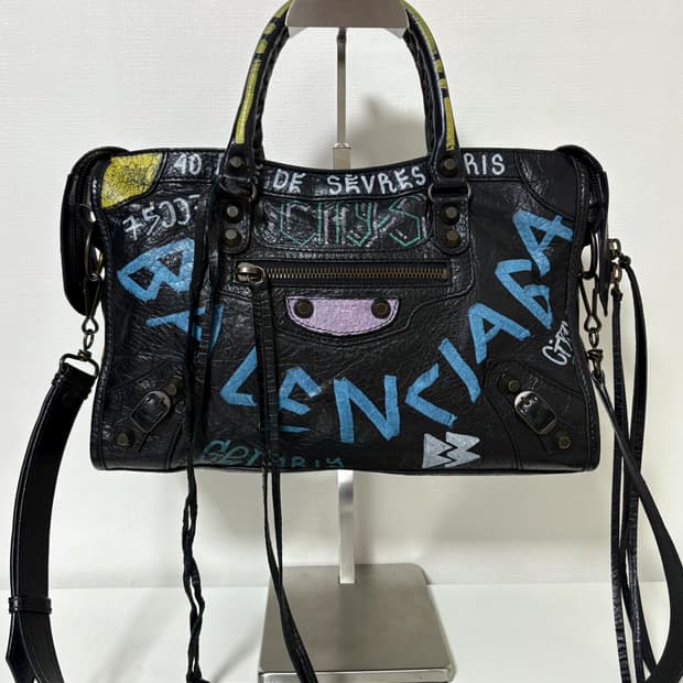 발렌시아가 그래피티 모터백 스몰