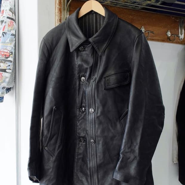 빈티지 프렌치 더블 레더자켓 르꼬르뷔지에