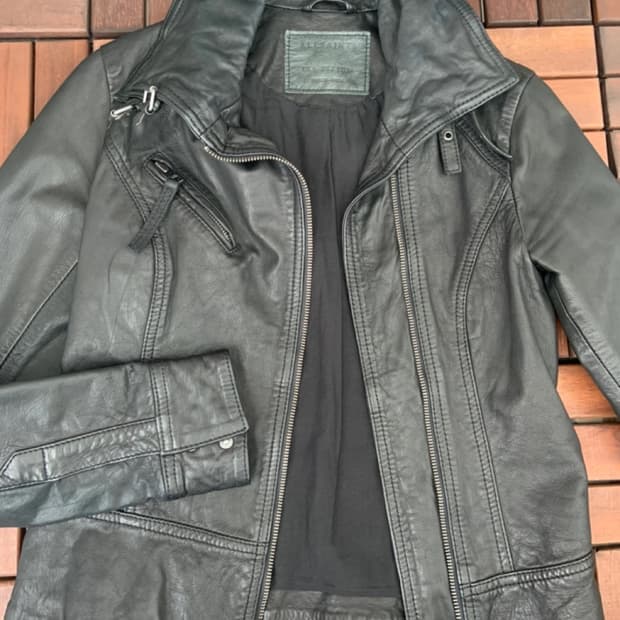 All saints leather jacket 44