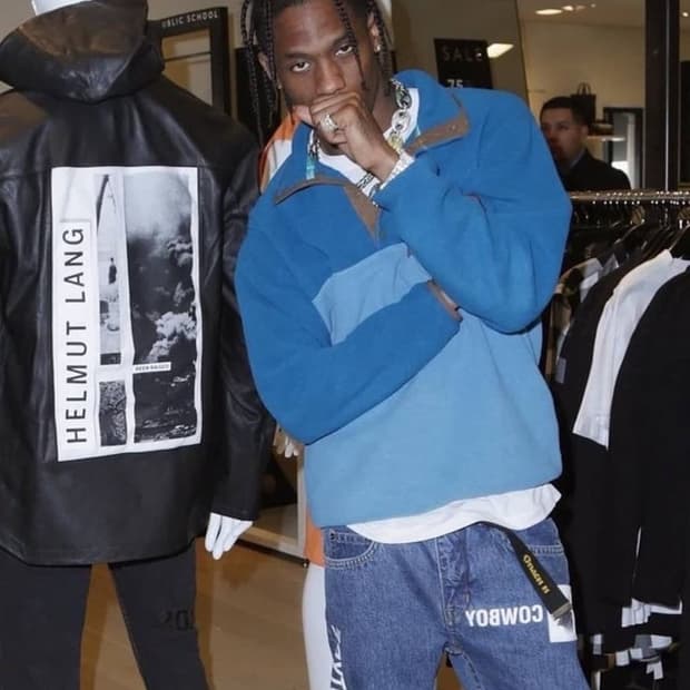 (L) 파타고니아 라이트 블루 신칠라 트래비스 스캇