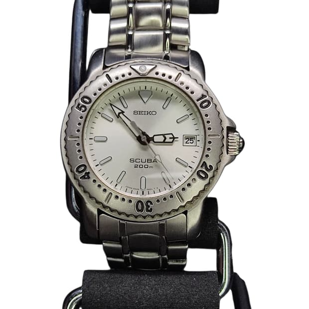 ​[RARE] 세이코 올실버 크림 다이얼 빈티지 시계 (남녀공용)